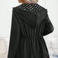 Hooded double-faced leopard print coat