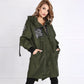 ⏳Retro workwear styling ⏰Women's Trendy Long-Sleeve Hooded Jacket and Leather Leggings