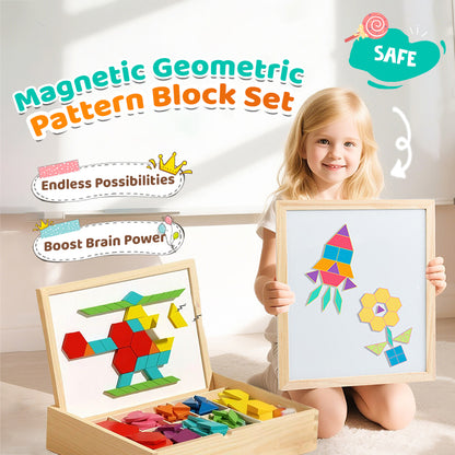 🎁🎄Christmas Sale 50% OFF!🔥Wooden Magnetic Pattern Block Puzzle Set