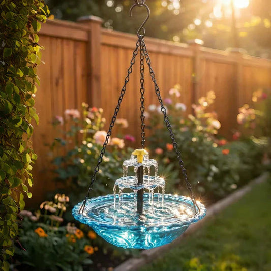 🔥💐SPRING DAY SALE- 50% OFF⚡50K+ SOLD!🐦Solar Cascade Hanging Bird Bath Fountain