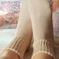 Nyzfexk Women's Solid Mid-calf Socks, Casual Soft Comfy Warm Socks for Fall & Winter