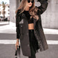 ⏳Retro workwear styling ⏰Women's Trendy Long-Sleeve Hooded Jacket and Leather Leggings