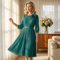 🔥🎁New arrival 50% OFF💥Women's 3/4 Sleeve Pleated Midi Dress with Belt