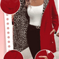 Hooded double-faced leopard print coat