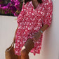 🔥50% OFF🔥V Neck Summer Half Sleeve Floral Tunic Short Dress
