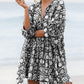 🔥50% OFF🔥V Neck Summer Half Sleeve Floral Tunic Short Dress