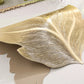 3D Gold-Embossed Leaf Placemat – Heat-Resistant & Non-Slip