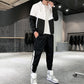 💥Men's Comfortable Color-Block Hooded Jacket & Drawstring Pants