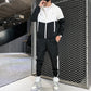 💥Men's Comfortable Color-Block Hooded Jacket & Drawstring Pants