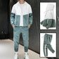 💥Men's Comfortable Color-Block Hooded Jacket & Drawstring Pants