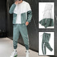 💥Men's Comfortable Color-Block Hooded Jacket & Drawstring Pants