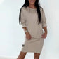 Women's Casual Crewneck Sweatshirt Dress