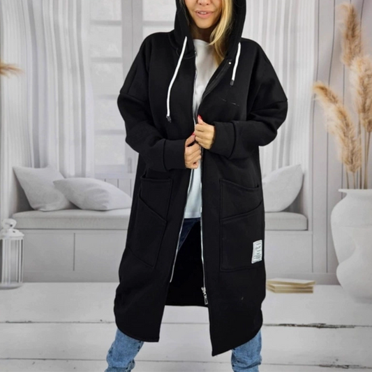Women's Loose-Fit Hooded Long Coat