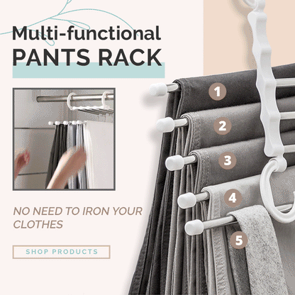(💗Special Offer Now) Household Multifunctional Telescopic Folding Multi-layer Pants Storage Rack