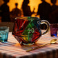 Rainbow Glass D20 Dice Mug with Handle