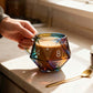 Rainbow Glass D20 Dice Mug with Handle