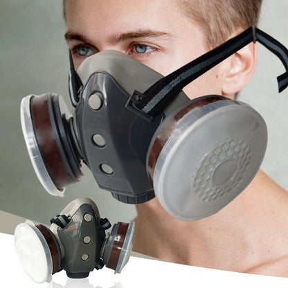Activated Carbon Anti-Dust Double Tank Gas Mask