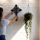 Elegant Rose Cross Metal Wall Decoration