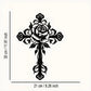 Elegant Rose Cross Metal Wall Decoration