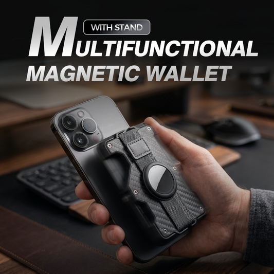 Multifunctional Magnetic Wallet with Stand