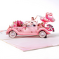 3D Pop-Up Wedding Car Greeting Card