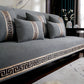 Non-Slip Sofa Cover with Greek Key Border