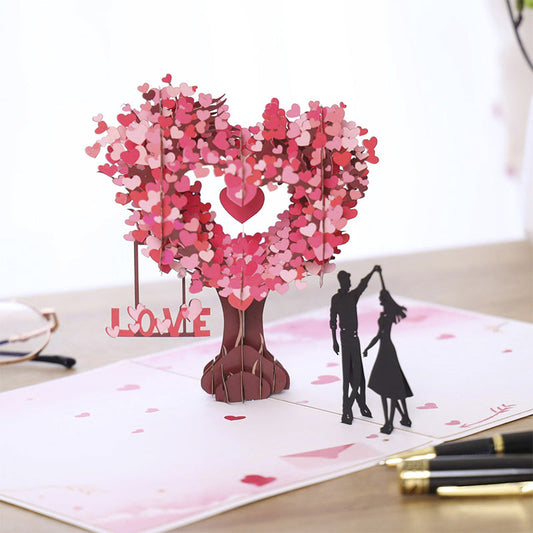 3D Valentine's Day Love Tree Greeting Card