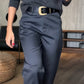 Men's High Waist Casual Straight Blazer Pants