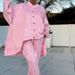 Oversized Asymmetrical Hem Loungewear Set
