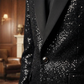 🔈50% OFF!!🧥👖Men's Black Sparkle Tuxedo Suit Set