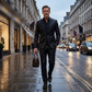 🔈50% OFF!!🧥👖Men's Black Sparkle Tuxedo Suit Set