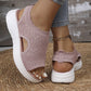 👡50% OFF NOW ! 💐 Women's Breathable Knit Platform Sandals – Air-permeable knit upper, cushioned sole & lightweight comfy summer footwear ✨