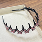 🎁New Arrival 50% OFF💥Wavy Crystal Headband Set - Lightweight Non-Slip Girly Feminine Hair Accessory, Sparkling Crystal-Accented Wave-Shape Band for Weddings & Everyday Wear, Girly Feminine Items