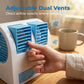 Portable Dual-Outlet Fan with Ice Drawer