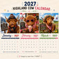 ⏳LAST DAY SALE ONLY ￡6.9!!🔥2027 Funny Highland Cow Wall Calendar | A4 Hanging Calendar | Designed by Isabel Kline