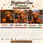 ⏳LAST DAY SALE ONLY ￡6.9!!🔥2027 Funny Highland Cow Wall Calendar | A4 Hanging Calendar | Designed by Isabel Kline