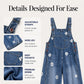👖Women's Floral Print Loose-Fit Denim Overalls