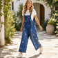 👖Women's Floral Print Loose-Fit Denim Overalls