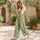 👖Women's Floral Print Loose-Fit Denim Overalls