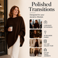 ✨ Women's Soft Knit Batwing Sweater — Elegant Drape & Relaxed Fit ✨