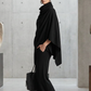 🌸 Free shipping | Women's Cowl-Neck Cape & Wide-Leg Pants 2-Piece Set