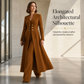 🍂 Polished Layered Look, Easy Coordinated Comfort | Women's Elegant Autumn 2 Piece Outfit Set with Retro Long Sleeve Coat and Simple Trousers