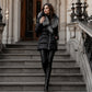 ✨ Women's Metallic Padded Jacket with Faux Fur Collar: Glossy, Warm & Chic ❄️