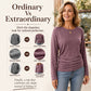 ✨ Women's Ruched Hem Knit Top: Soft, Breathable & Effortlessly Elegant 👚
