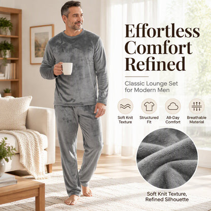 ✨ Men's Soft Knit Pajama Set — Structured Fit & Breathable Comfort 👕
