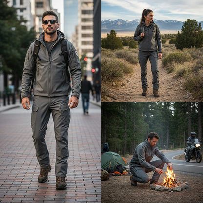 ✨ Men's Tactical Softshell Set — Multi-Pocket Storage & 4-Way Stretch 🏕️