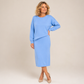 ✨ Women's Knit Crewneck Top & Midi Skirt Set: Soft & Effortlessly Elegant ☕