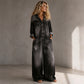 ✨ Women's Vintage Wide-Leg Denim Jumpsuit: Collared & Effortless Comfort 👖