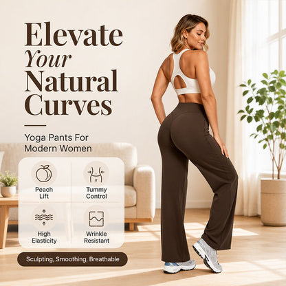 ✨ Women's High-Waisted Wide-Leg Yoga Pants — High Elasticity & Wrinkle Resistant 👖
