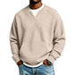 ✨ Men's Waffle Knit Sweatshirt with Front Pocket: Soft & Breathable ☕
